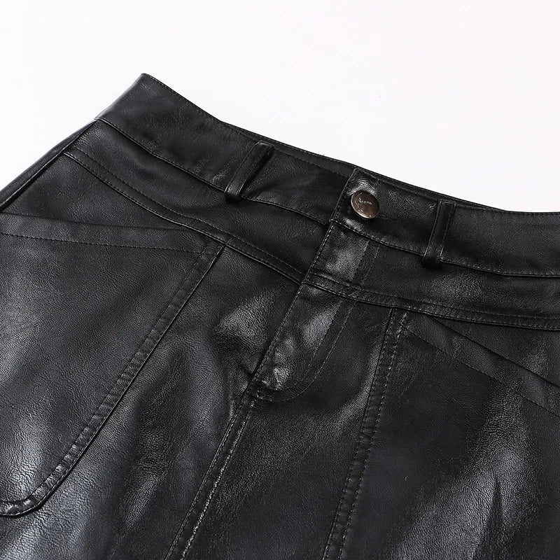 PU Leather Skirt