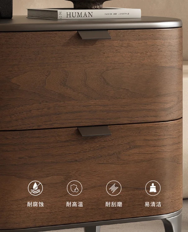 ☕ The "Midnight Mocha" Curved Nightstand ☕