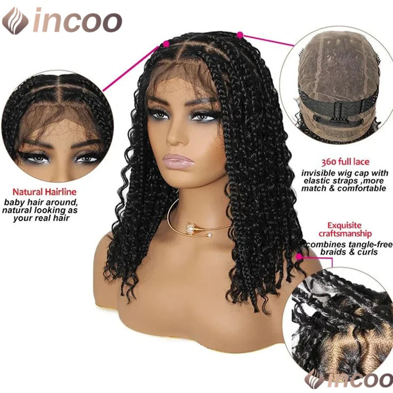 12" Short Bob Boho Braided Wig