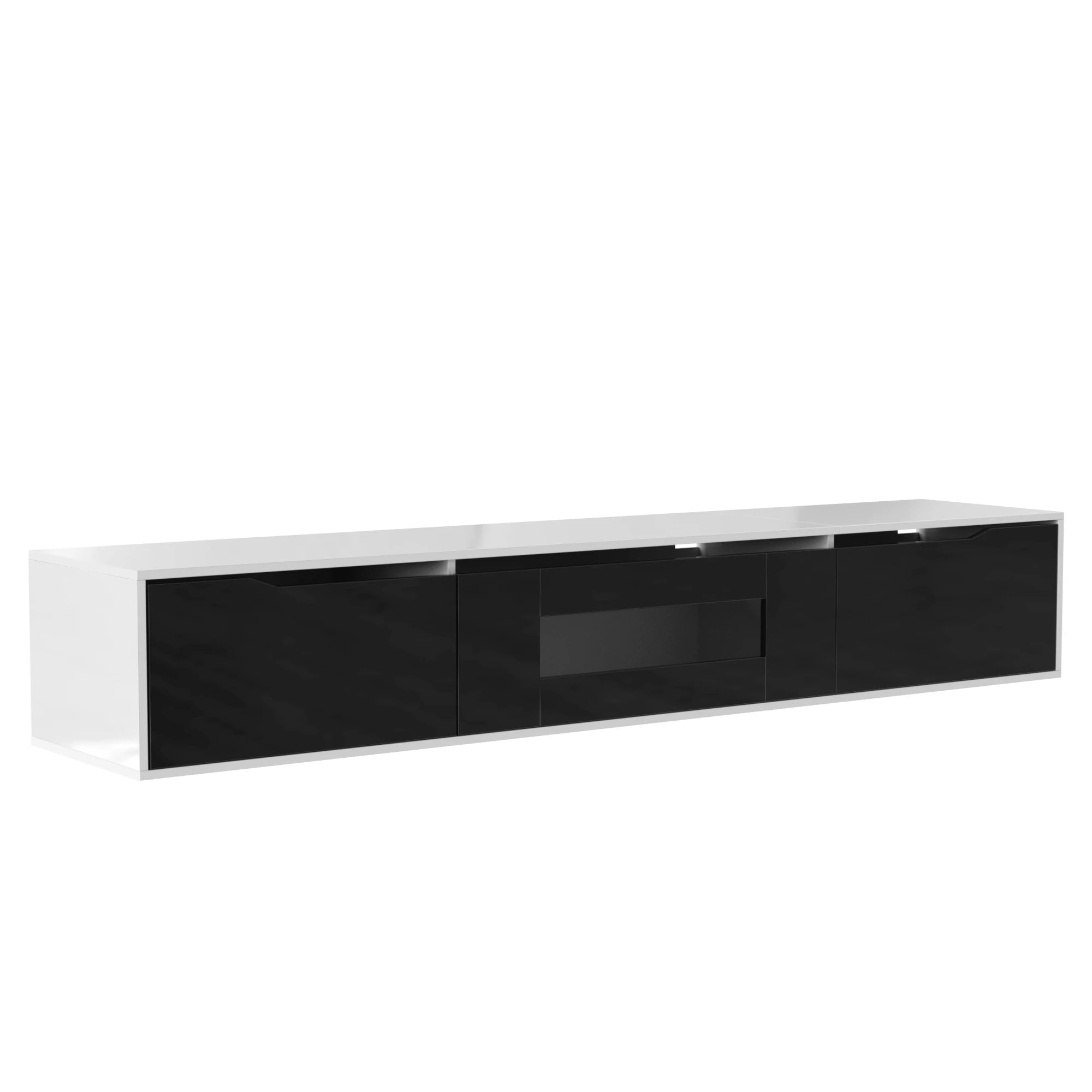 Anajqaqia 180×30×35 cm TV Cabinet, High GlossTV Stands, Modern TV Cabinet with Color Changing LED Lighting and Storage Space