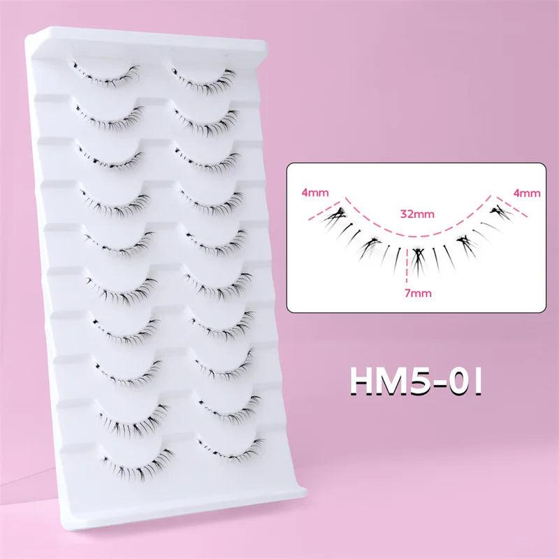 10/6/5Pairs Lower Lashes Natural Under Eye Lashes Soft 16 Different Styles False Eyelash Clear Band Faux Mink Fake eyelashes