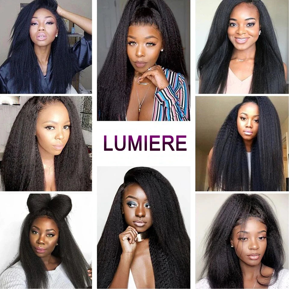 Brazilian Kinky Straight Curly Bundle Human Hair 30 34Inch Deep Wave Raw Hair Bundle 100% Unprocessed Double Weft Hair Extension