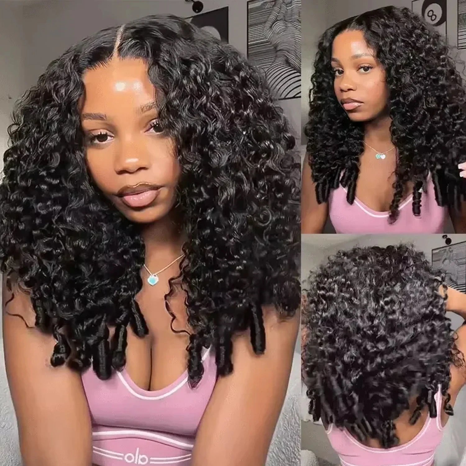 Burmese Curly 3 IN 1 Half Wigs
