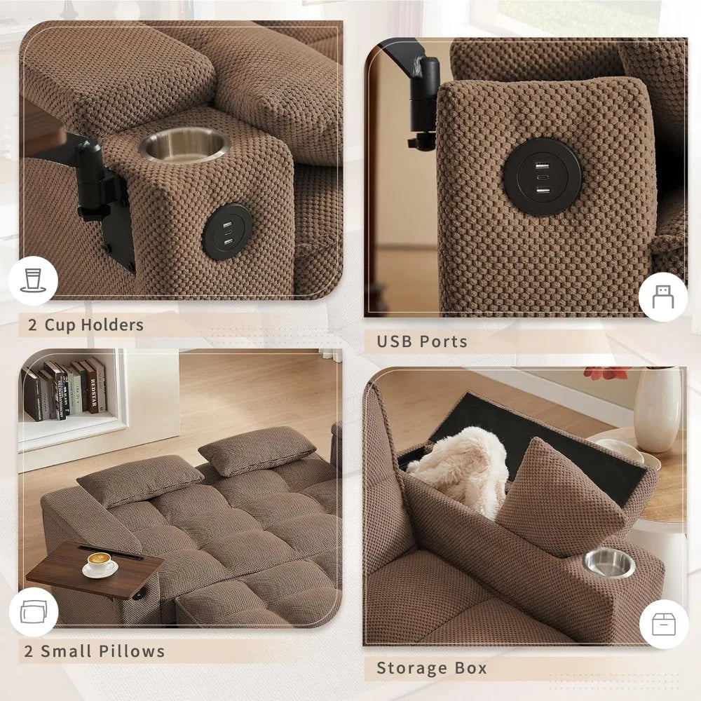 65'' 3-in-1 Folding Convertible Sofa Bed