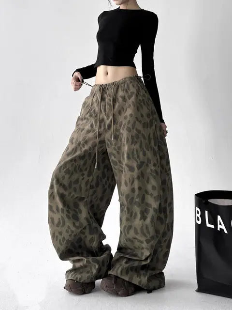Leopard Wide Leg Pant