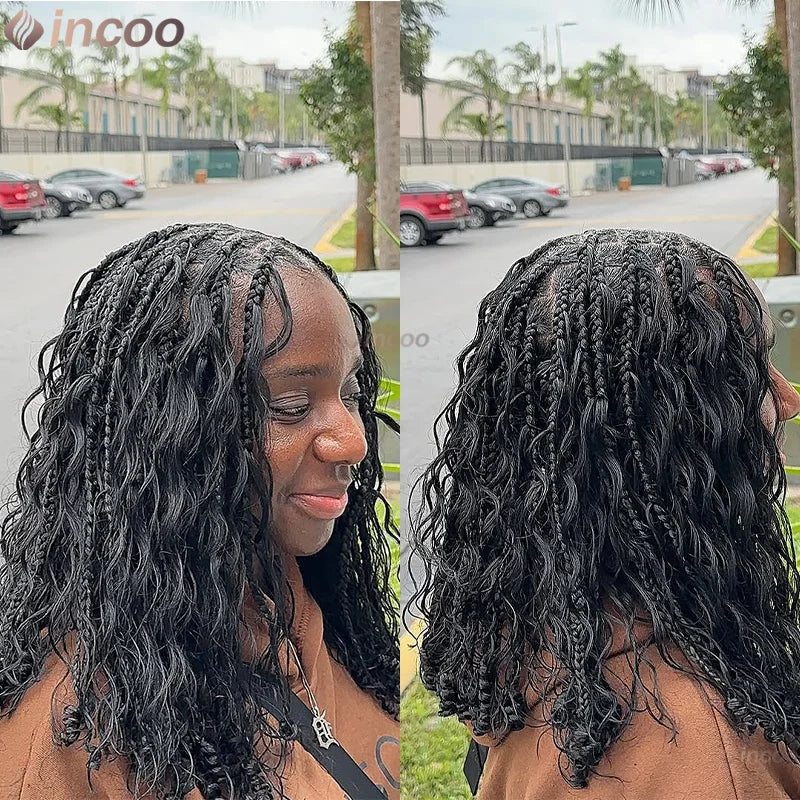 12" Short Bob Boho Braided Wig