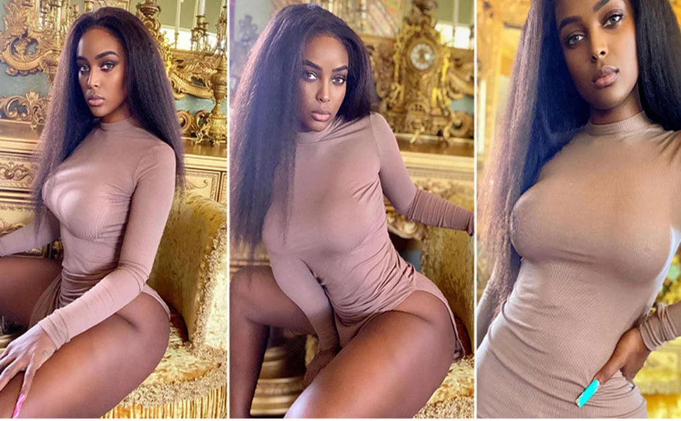 Peruvian Yaki Straight Hair Bundles 100% Human Hair Extensions Kinky Straight Virgin Hair Weave Bundles Deal Double Weft Bulk