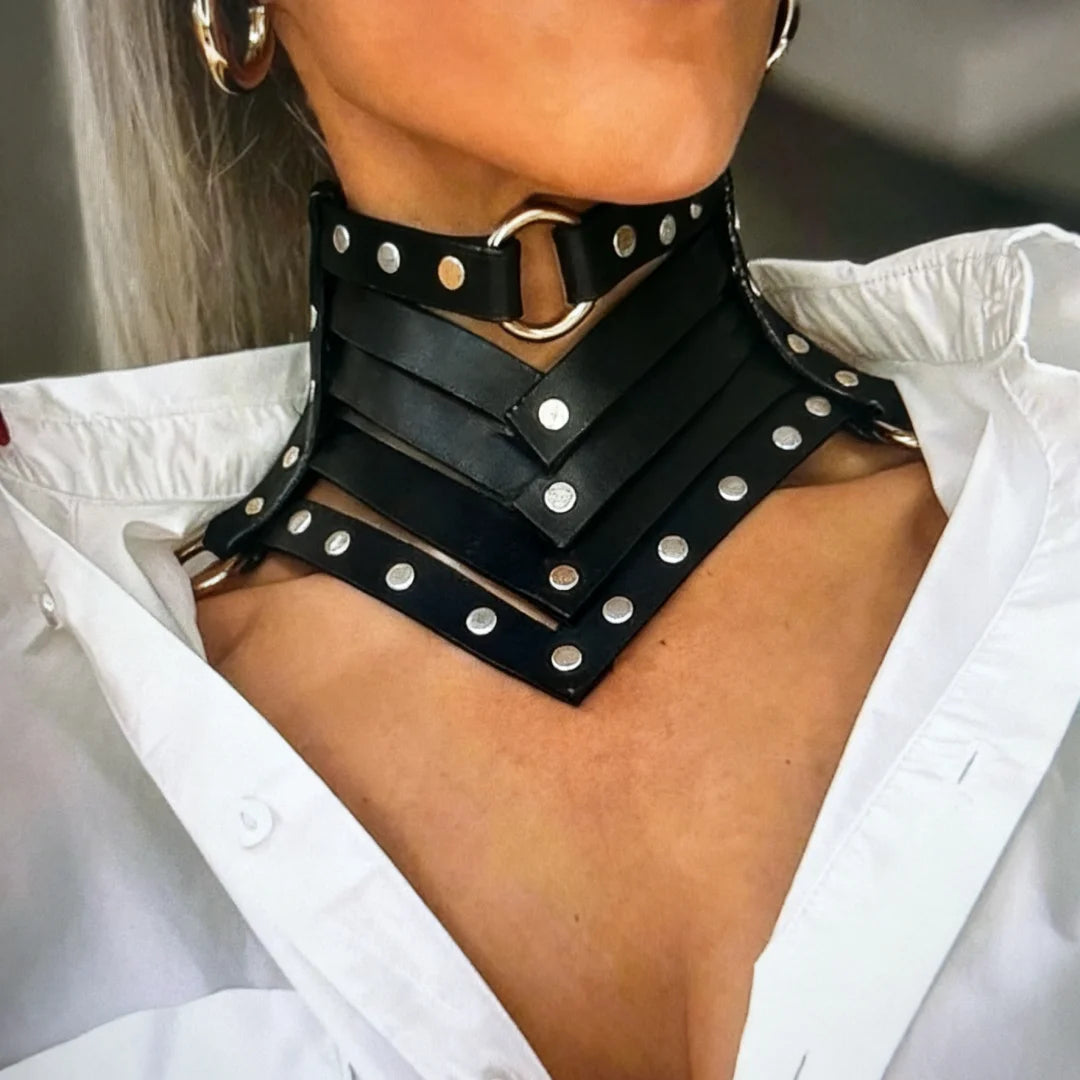 Black Leather Choker