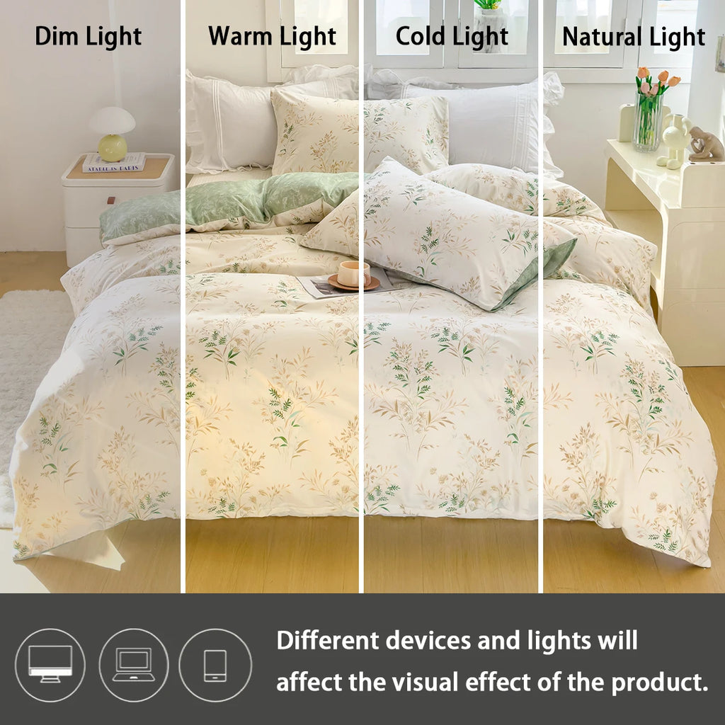 Floral Tea Art Print Duvet Cover Set