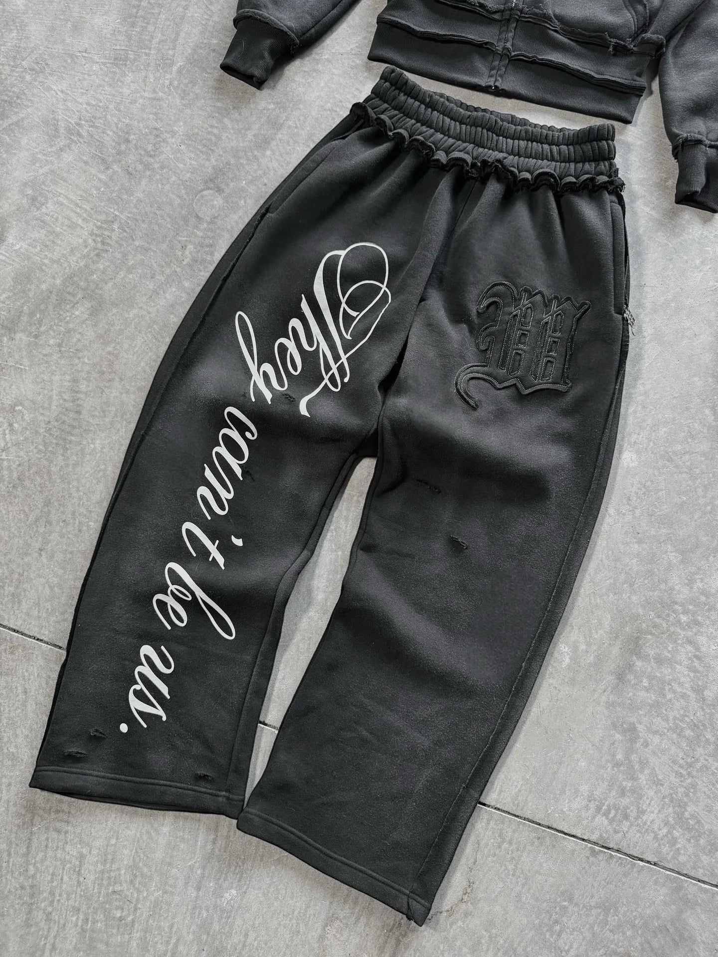 Loose Hooded Sweatshirt Set