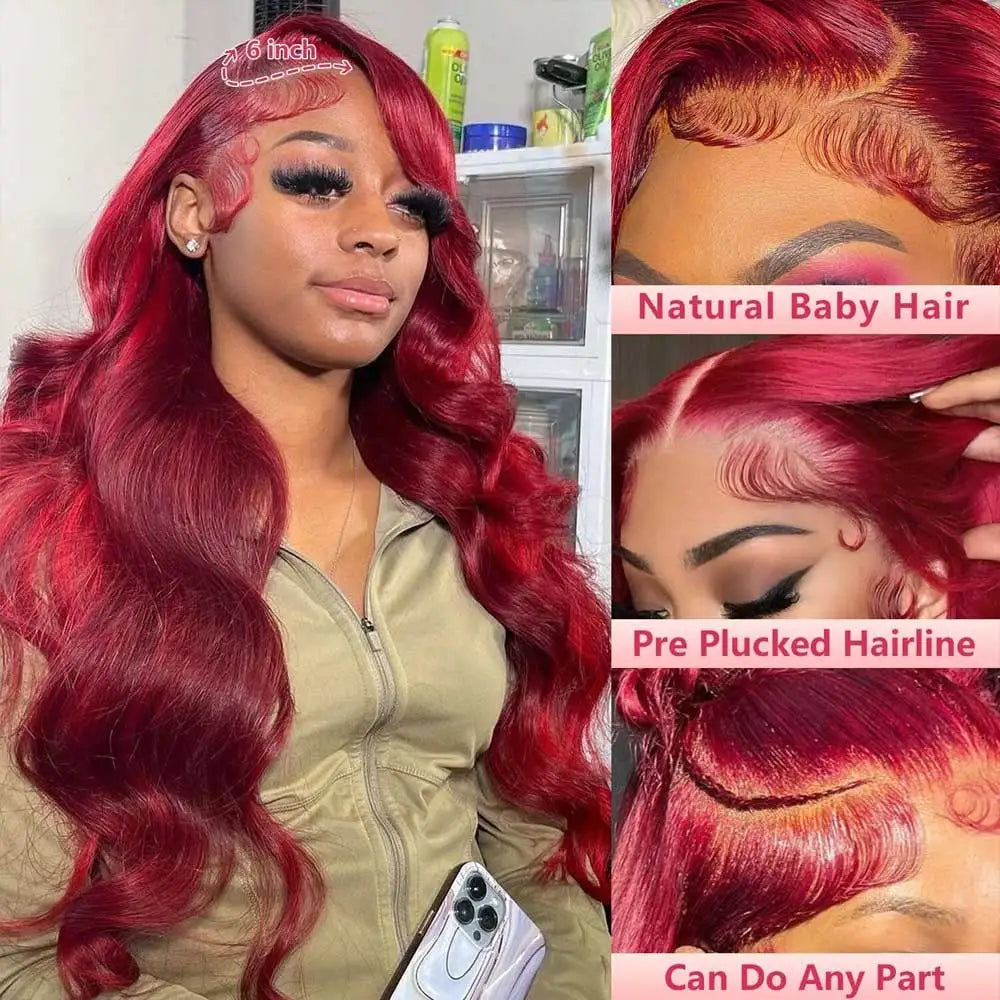 Burgundy Brazilian Body Wave Wig