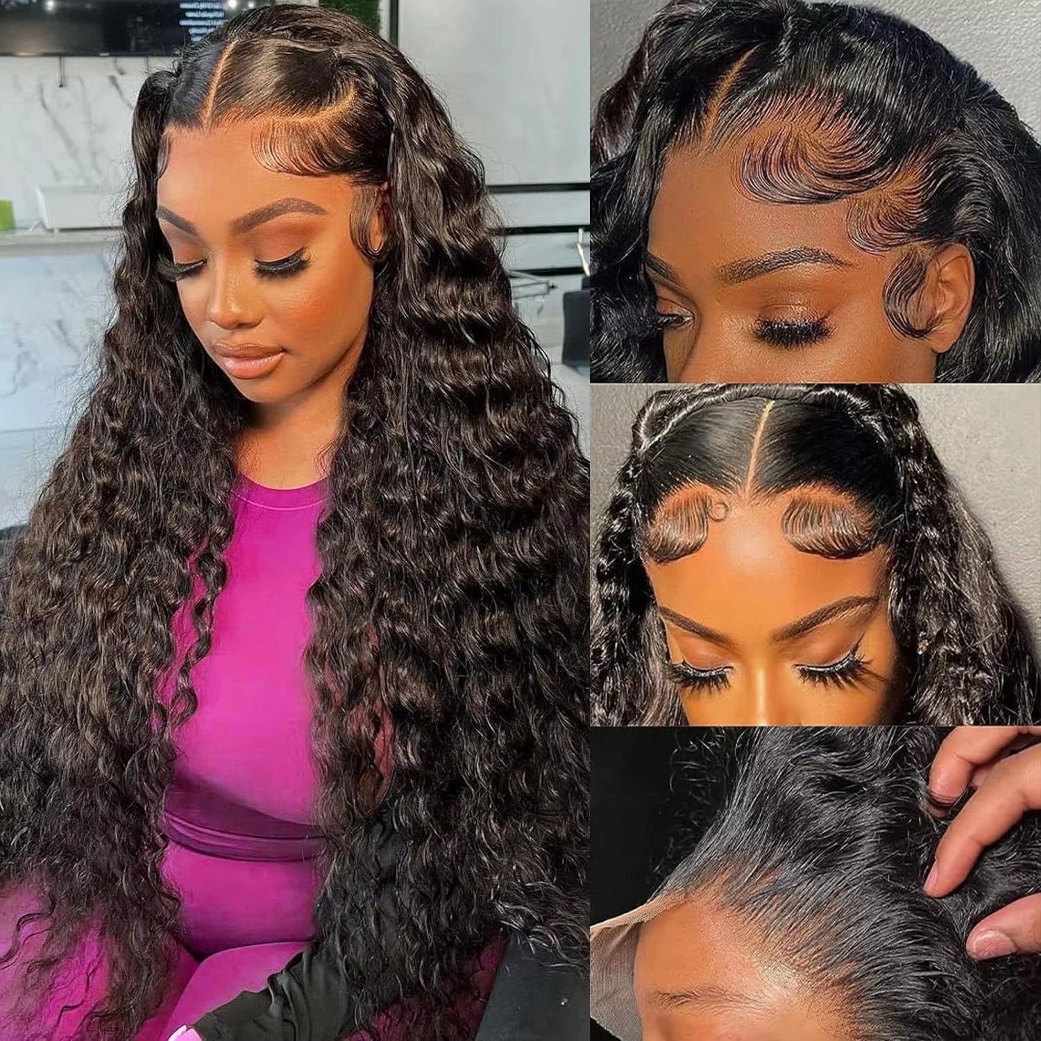 Deep Wave 13x6 HD Lace Frontal Human Hair Wig