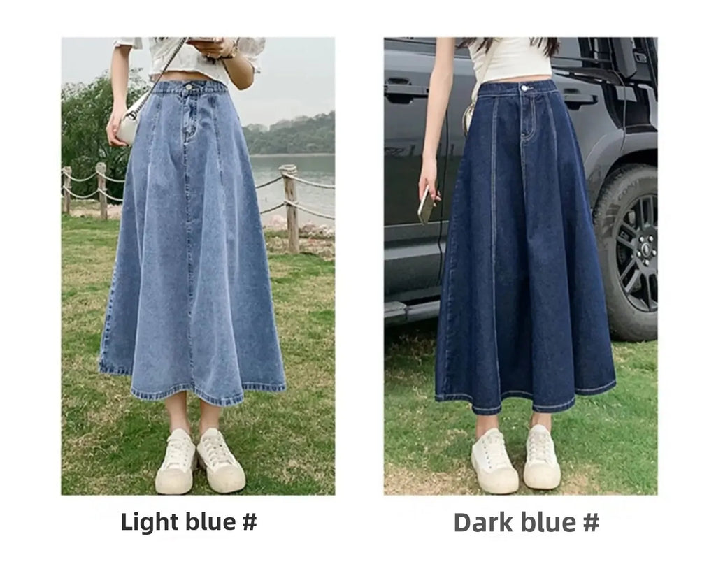 High-Waisted Jean Skirt