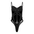 Black Hollow Out Bodysuit