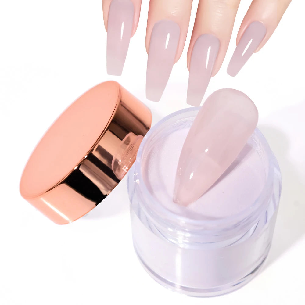 3Colors Acrylic Nail Powder Transparent/Pink/White Carving Crystal Polymer Powder Manicure Nail Polish Professional Accessories#