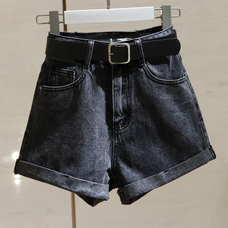 Casual High Waist Denim Shorts