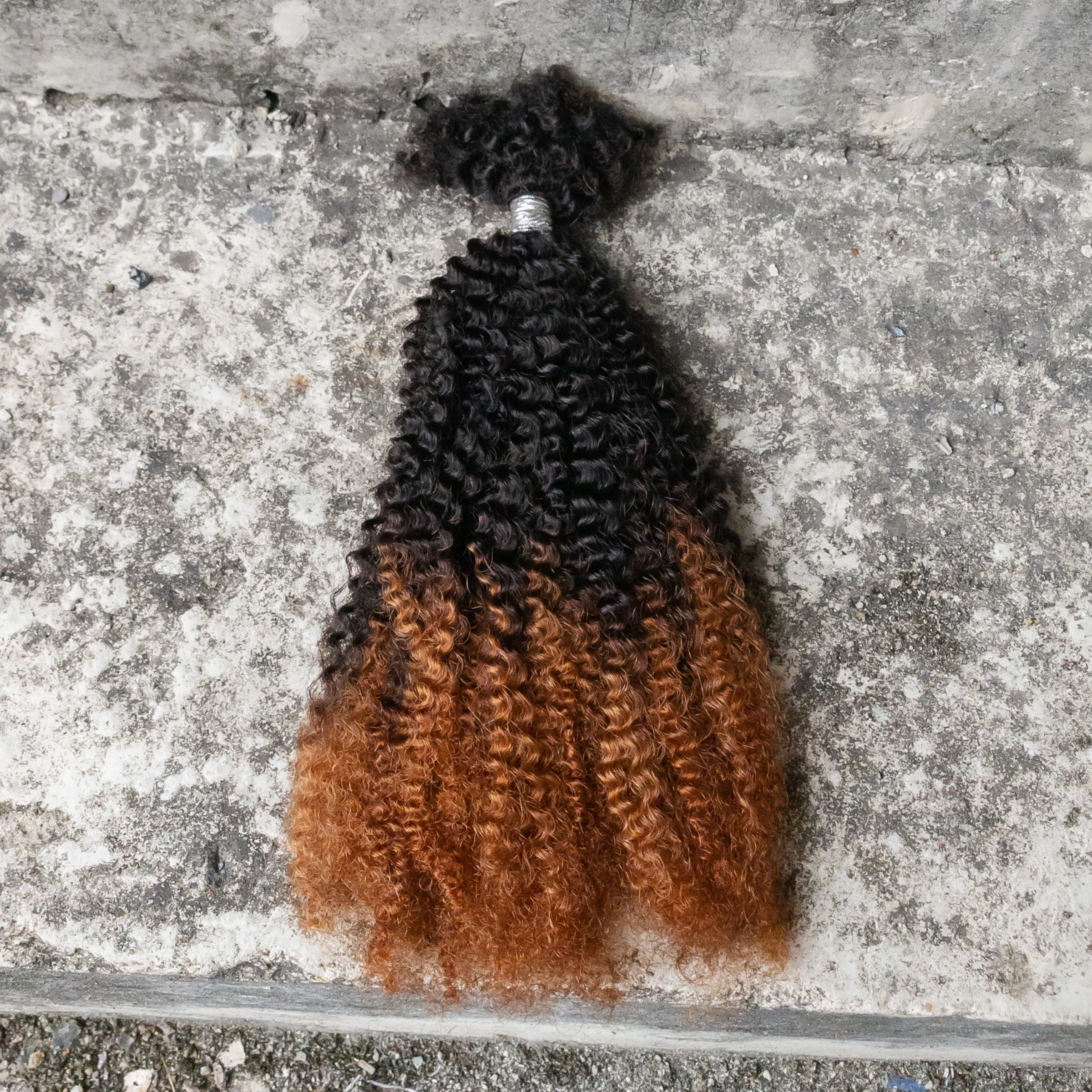 1B# 4C Afro Kinky Curly Human Hair Bulk Extension