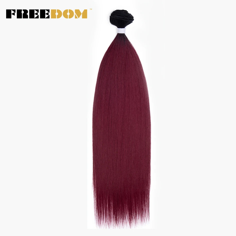Synthetic Straight Hair Bundles Ombre