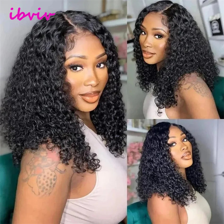 22Inch Vietnamese Hair 250 Density Kinky Curly Transparent 13x4 Lace Front Wig