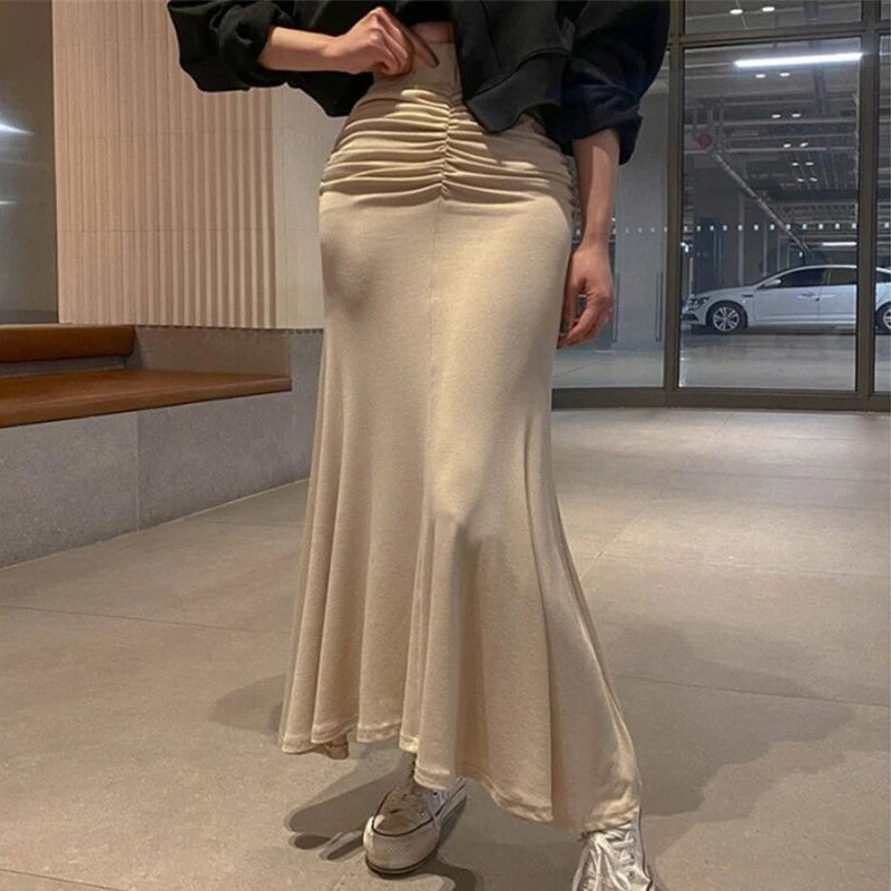 Folds Maxi Knit Skirt