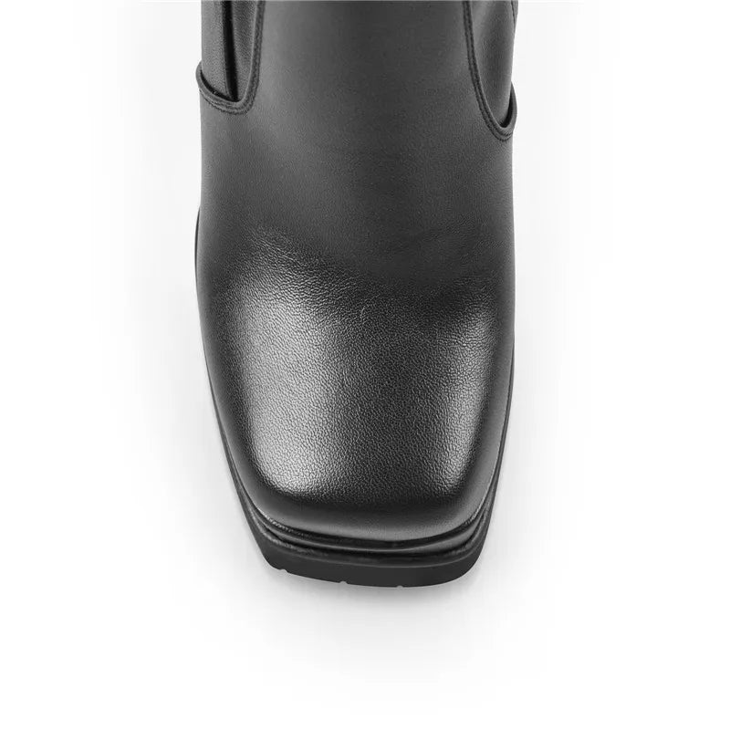 Platform Chunky Heel Boots