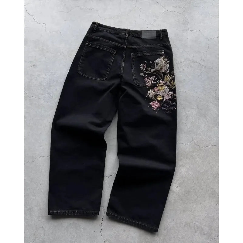 Retro Washed Loose Jeans