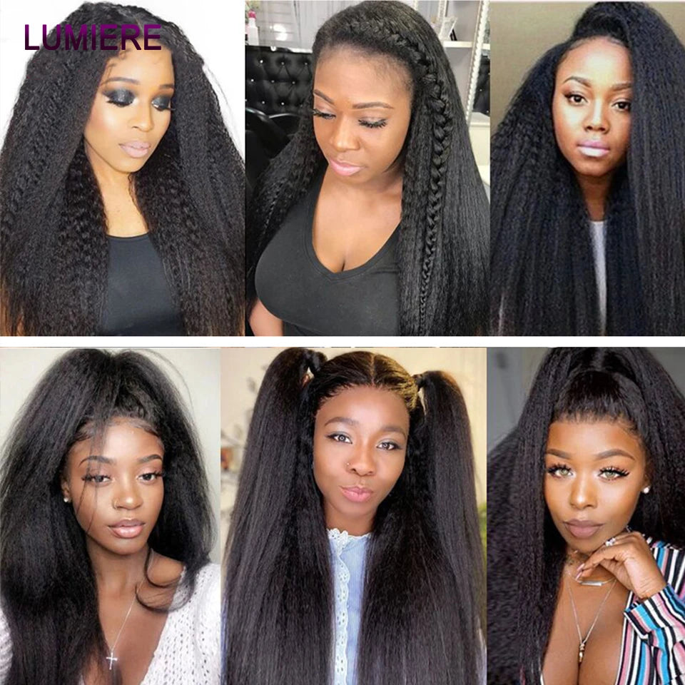 Brazilian Kinky Straight Curly Bundle Human Hair 30 34Inch Deep Wave Raw Hair Bundle 100% Unprocessed Double Weft Hair Extension