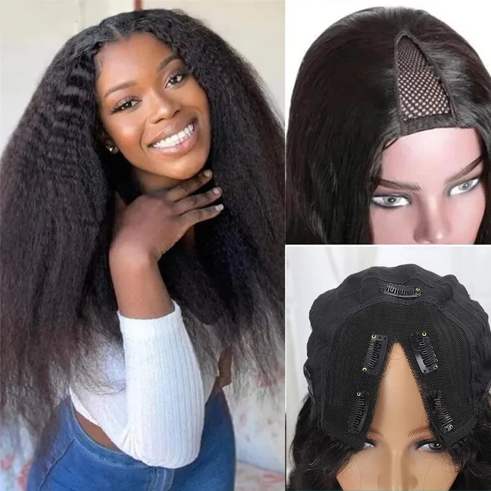 Kinky Straight V Part Wig