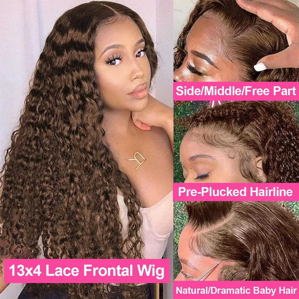 Deep Wave Lace Front Human Hair Wig