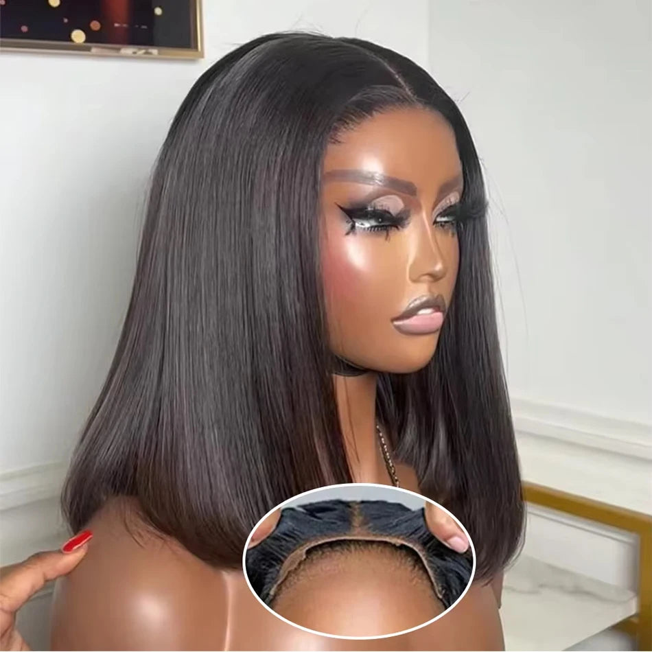 Brazilian Bone Straight Short Bob Human Hair Wig