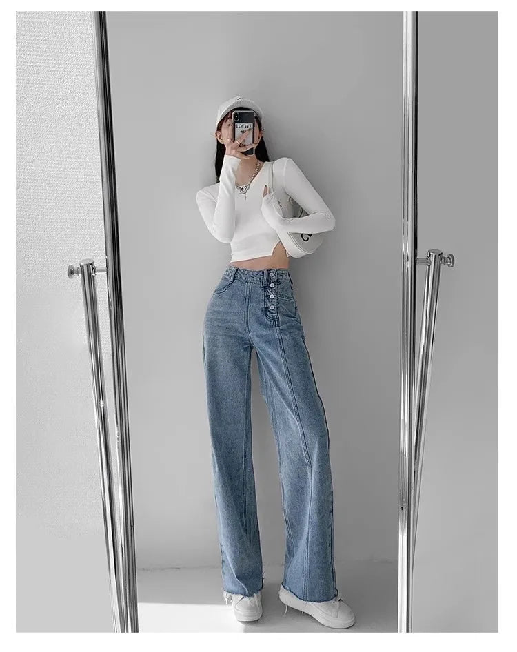 High-waisted Jeans
