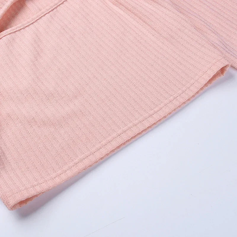 Hollow Out Sexy Long Sleeve Top for Women Spring Mesh Red Short Fitting Knit Sweater  Winter Thin Tops Sweet E8FH