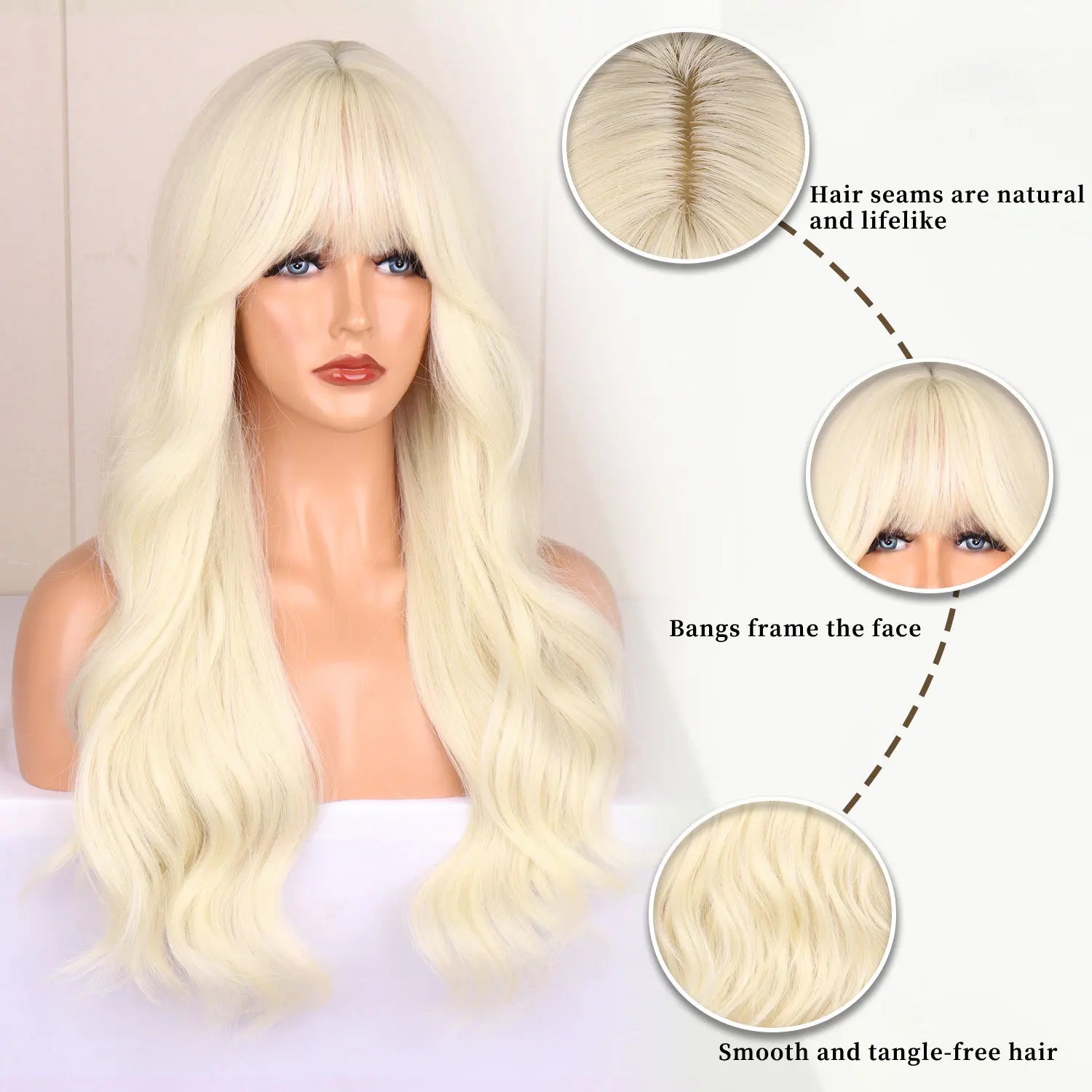 Light Golden Synthetic Wig