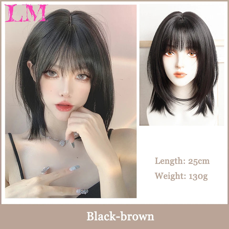 Bang Long Natural Wavy Hair Wig
