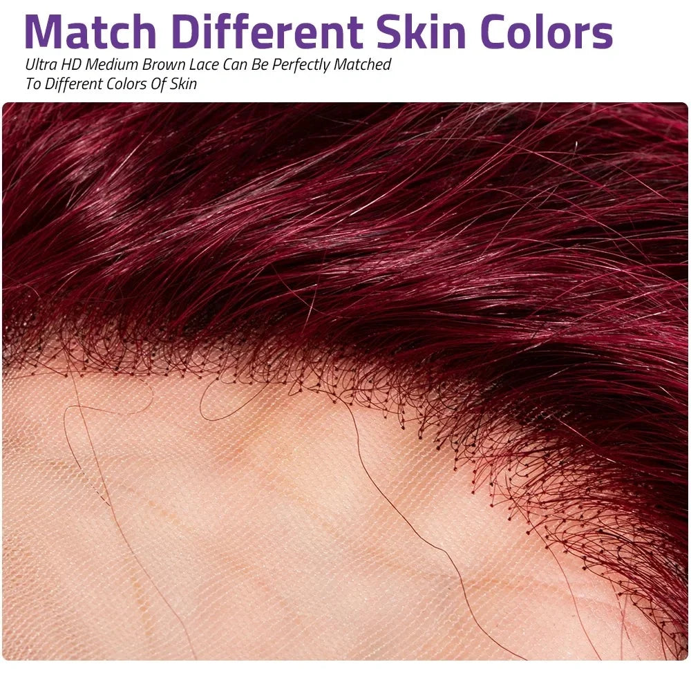 Burgundy Brazilian Straight Wig