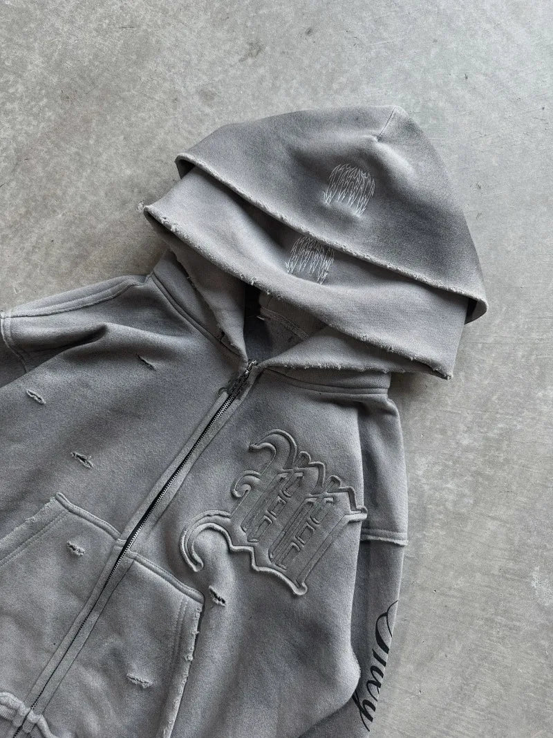 Loose Hooded Sweatshirt Set