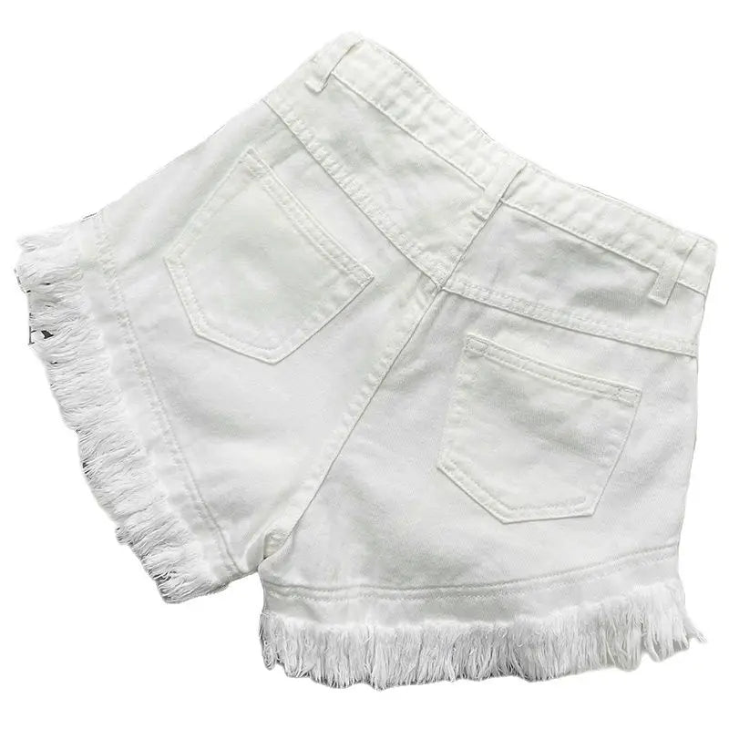 Tassel High Waist Denim Shorts