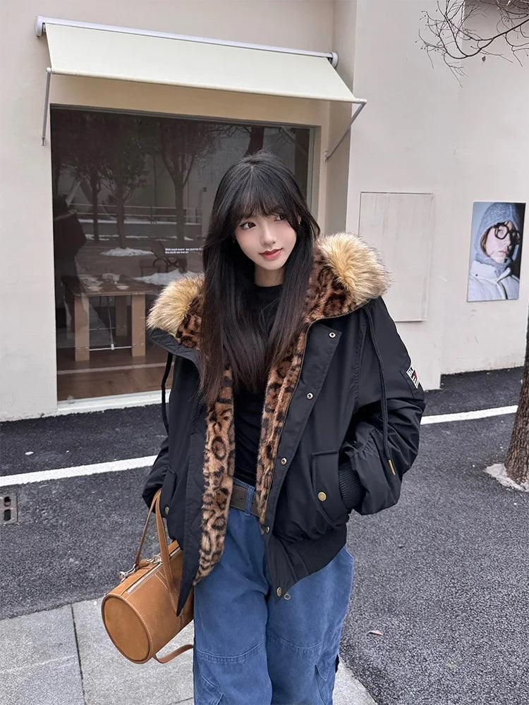 Leopard Print Parka
