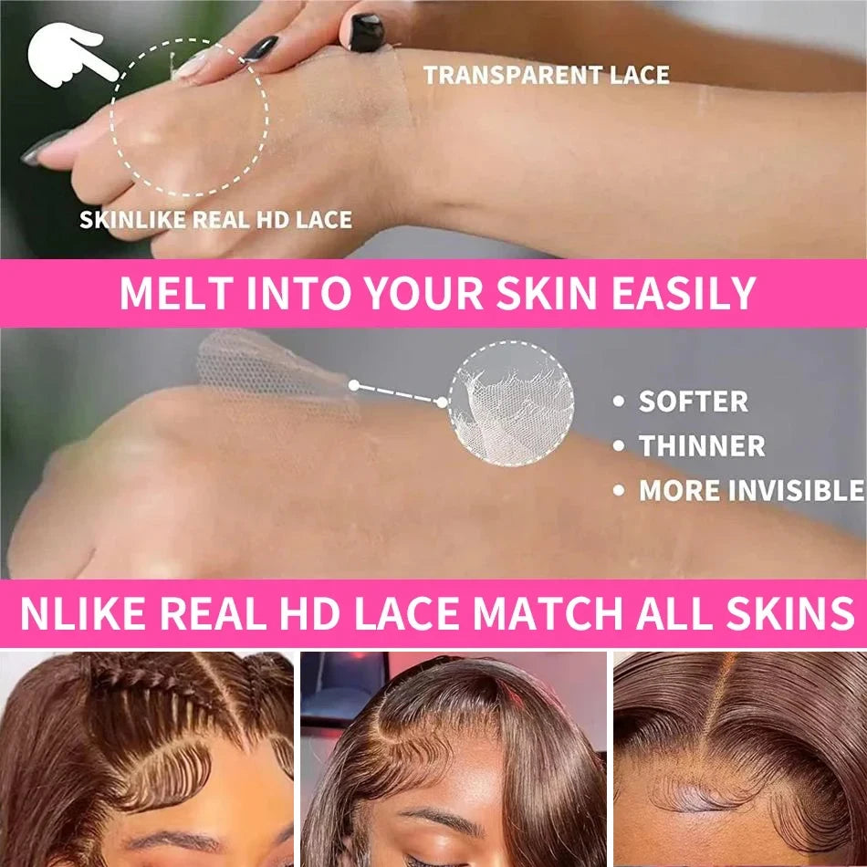 Pink Wig Body Wave 13x4 HD Lace Front Human Hair Wig