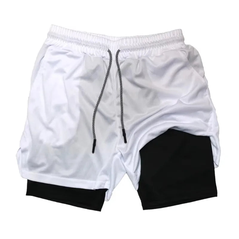 Double-Layer Solid Color Shorts