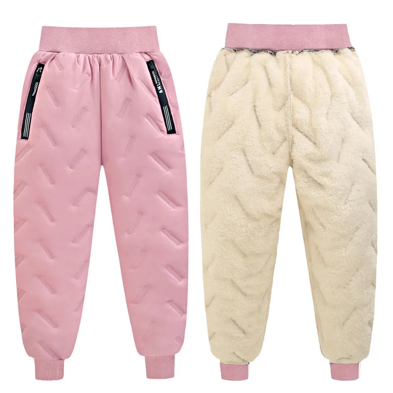 Boys Girls Down Cotton Trousers 2021 New Winter Thicken Warm Baby Waterproof Kids Pant 2-12 years old for Children Sweatpants