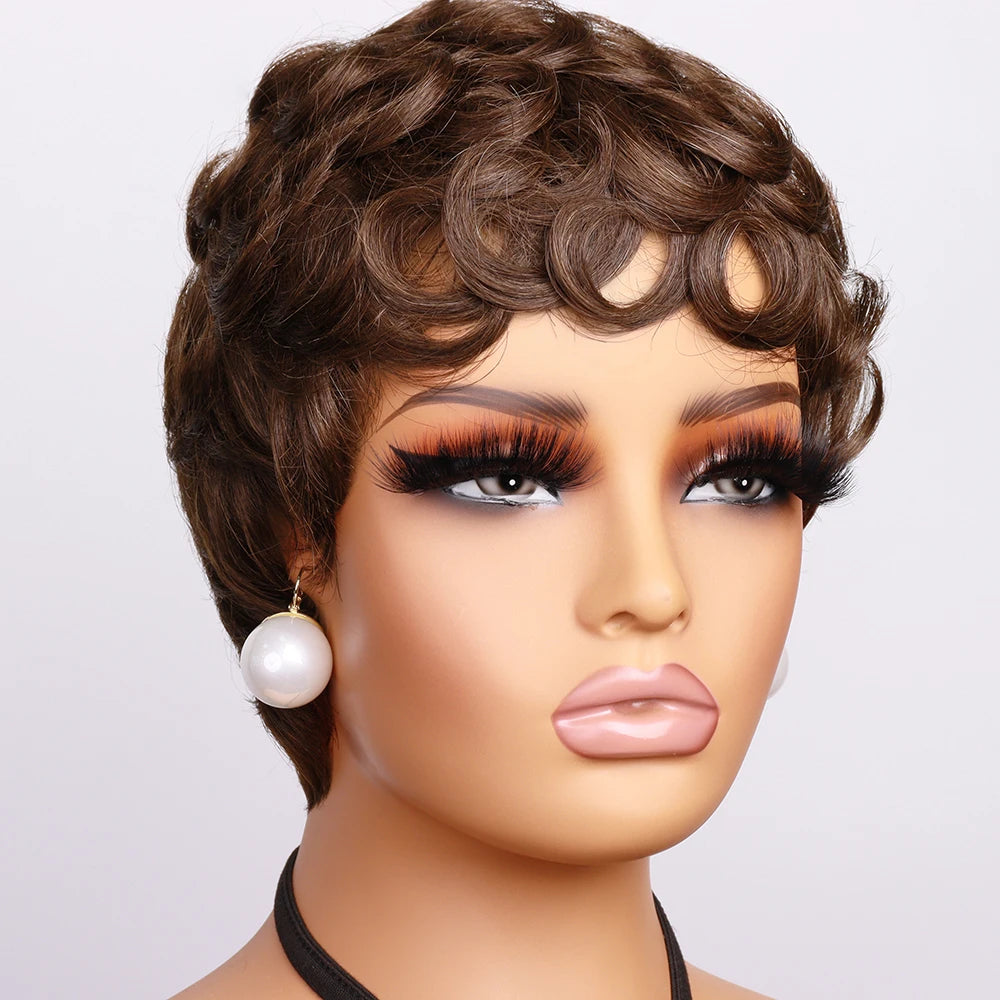 Brazilian Curly Pixie Cut Wig