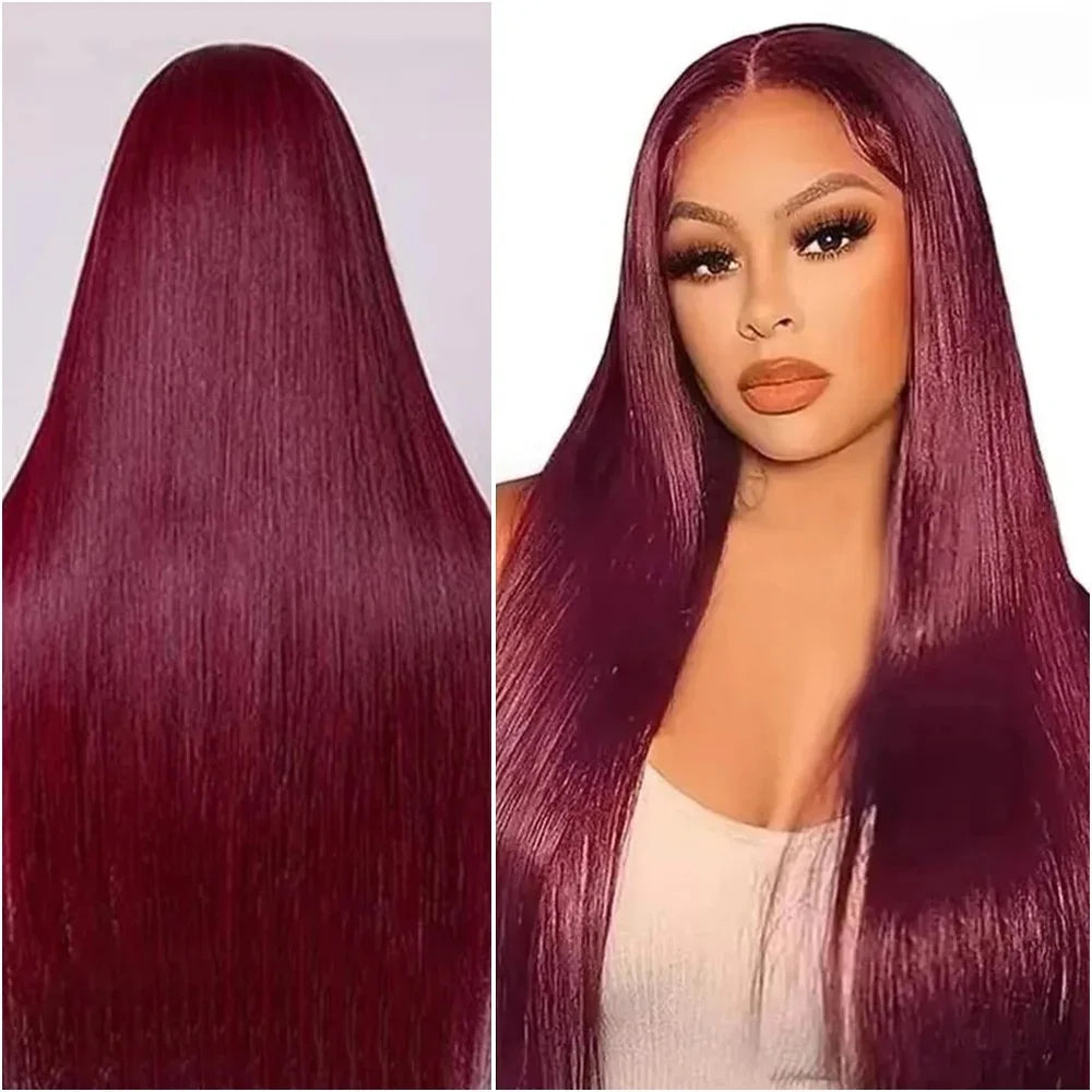Burgundy Brazilian Straight Wig