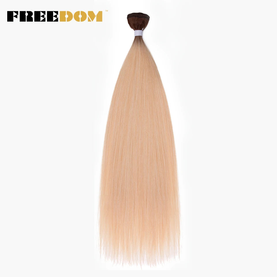 Synthetic Straight Hair Bundles Ombre