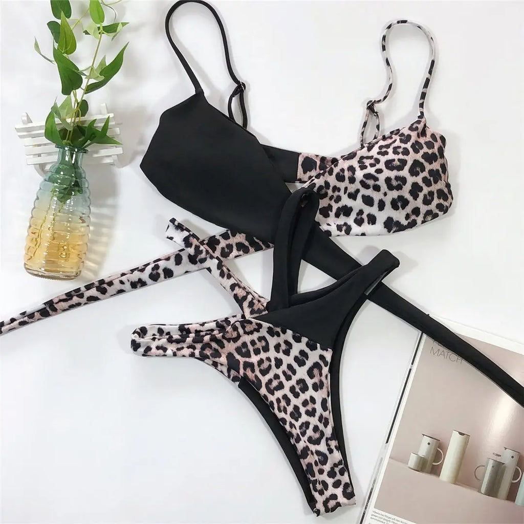 Leopard Splicing Bikini