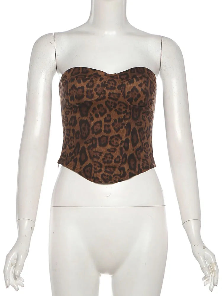 Leopard Print Corset Top