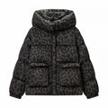 Leopard Print Down Cotton-Padded Jacket