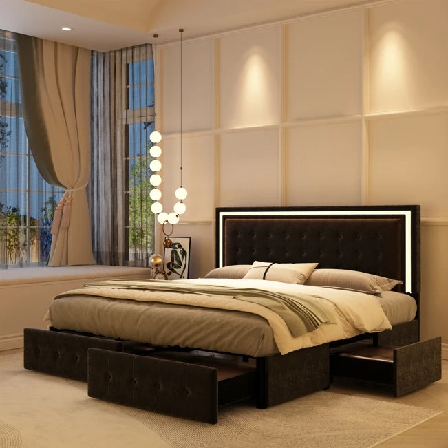 Queen LED Bed Frame
