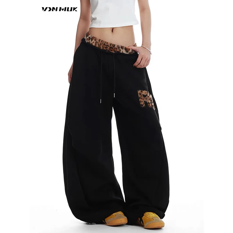 Baggy Leopard Patchwork Pants
