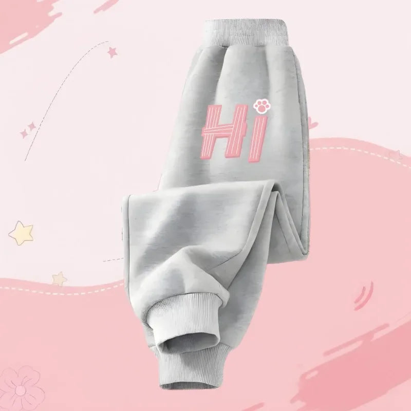 Printed High-Waist Sports Pants